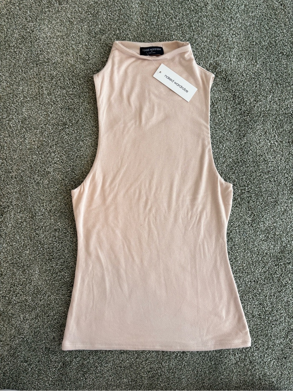 naked wardrobe Blush High-Neck Sleeveless Tank